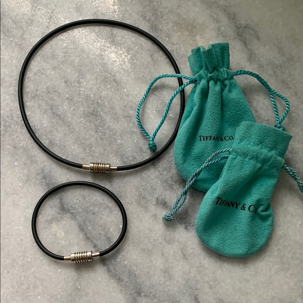 Tiffany & Co. Black Necklace and Bracelet Set